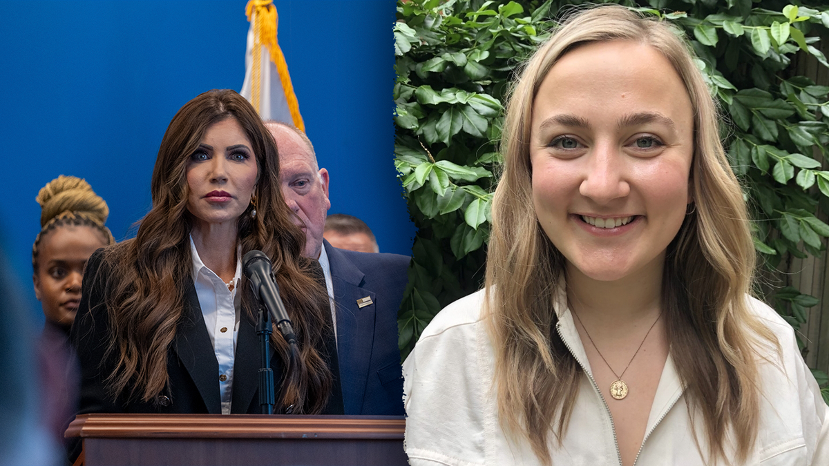 Kristi Noem and Emma Shafer