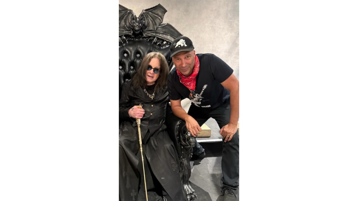 Ozzy Osbourne, Tom Morello pose for photo