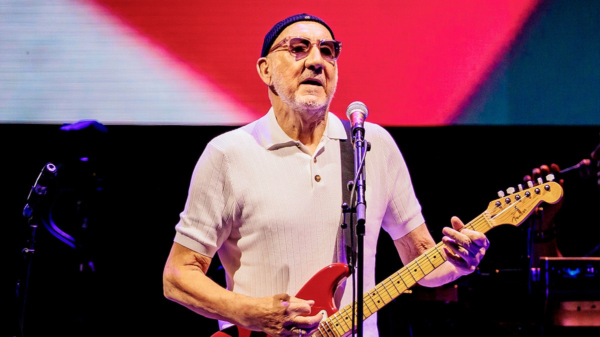 Pete Townshend playing guitar.