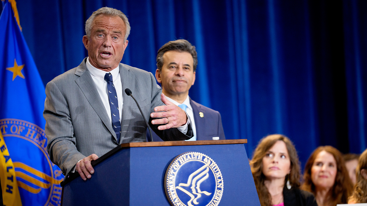 HHS Secretary Robert F. Kennedy Jr. speaks at podium