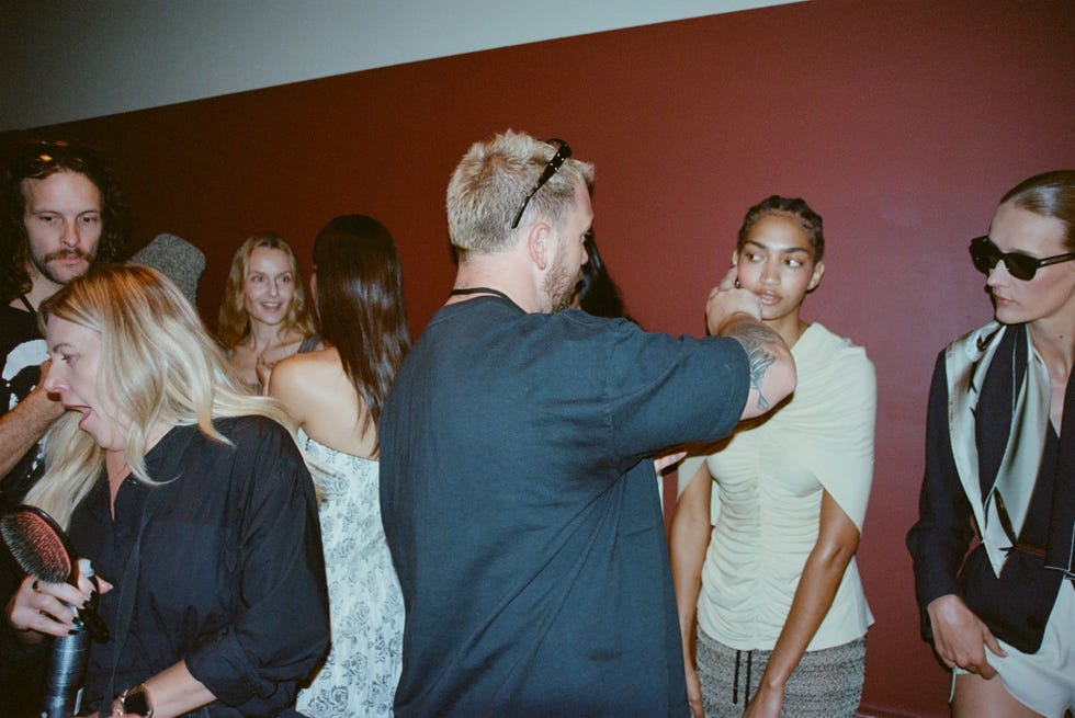 group of people interacting in a fashion or social setting