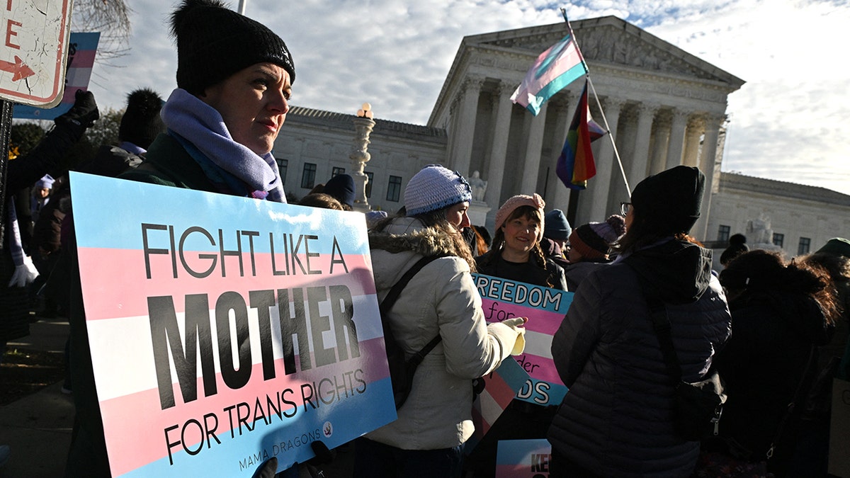 Transgender rights protest outside Supreme Court