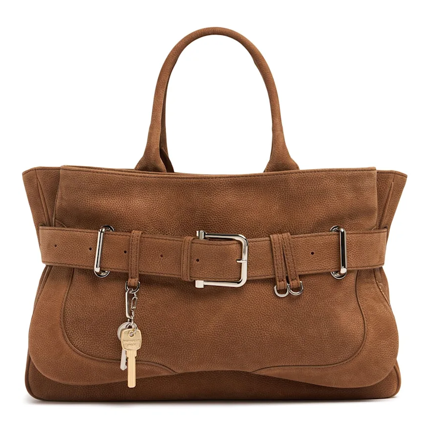 Brown Brocle Tote in Nubuck