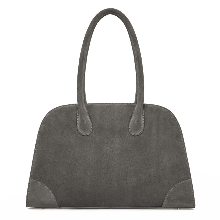 Small Studio Bowling Bag in Suede