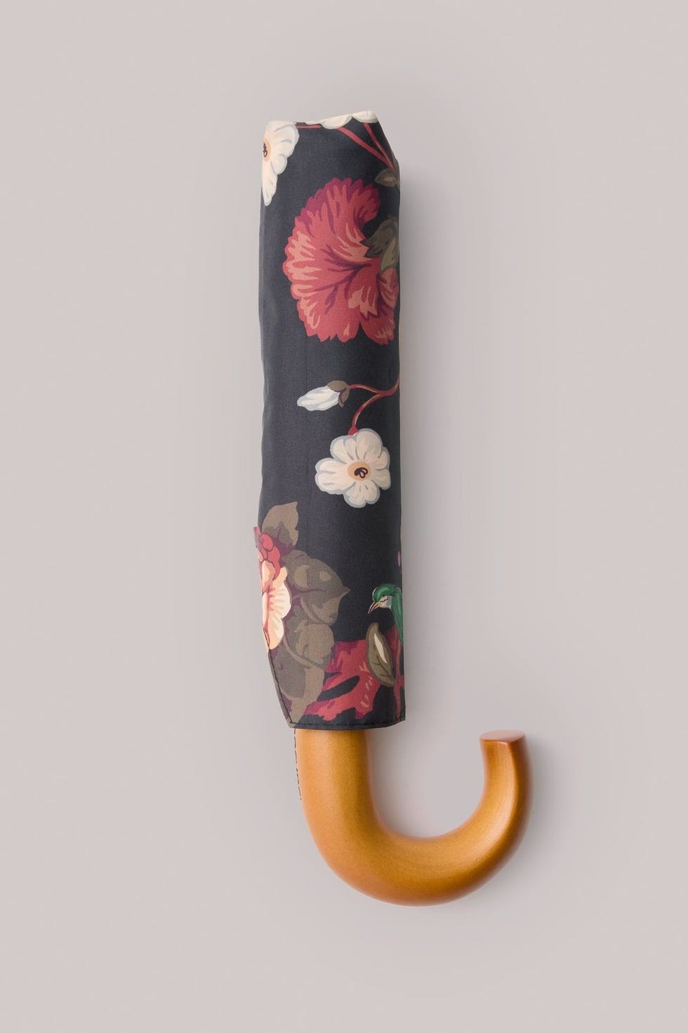 Black Floral Umbrella