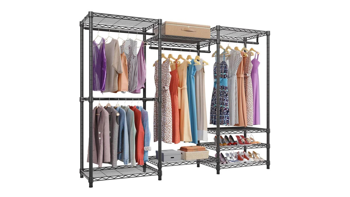 Keep your closet organized with this storage system. 
