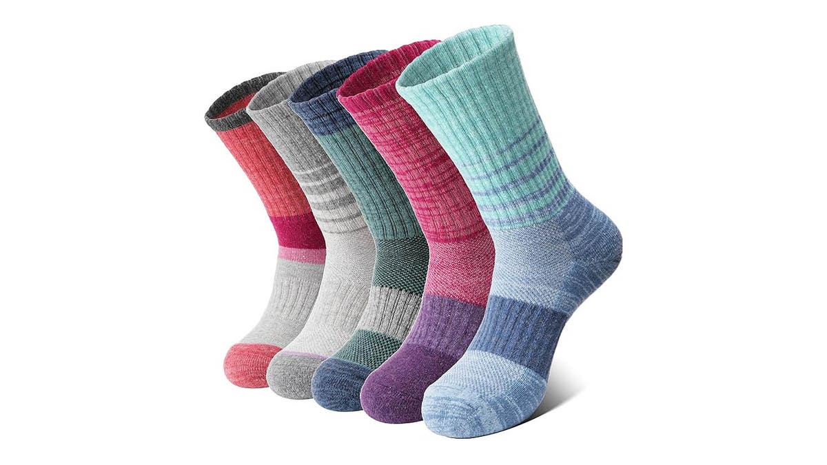 Keep your feet warm with wool socks. 