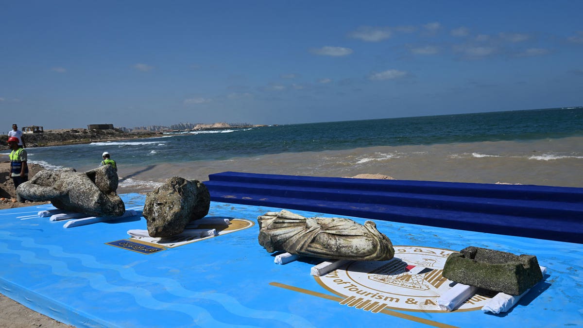 Ancient Egyptian party town artifacts ocean discovery