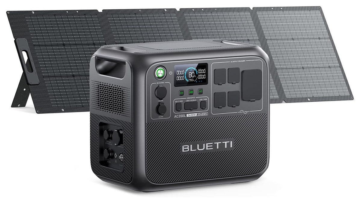 Get high-capacity power when and where you need it with this solar generator kit.