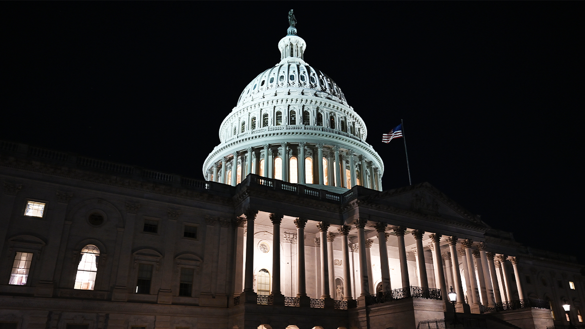 Capitol Hill at night