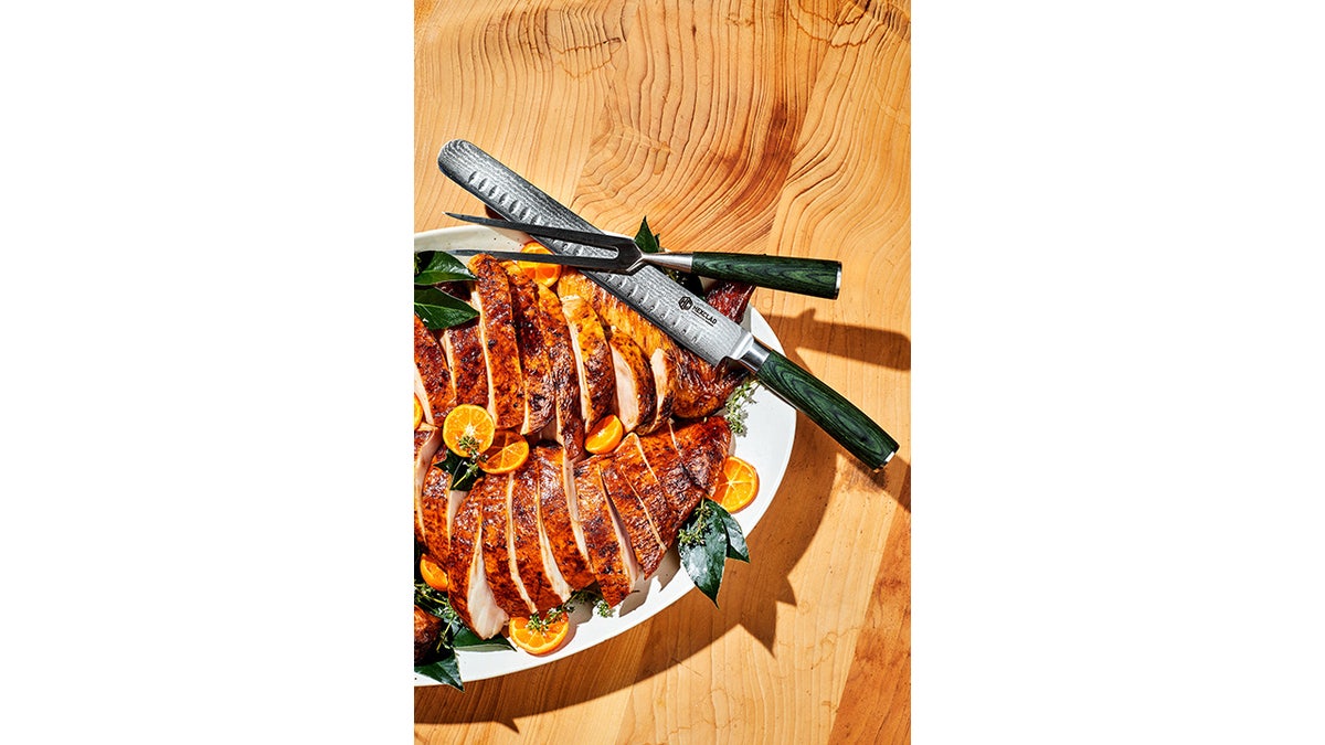 This carving set will get the job done.