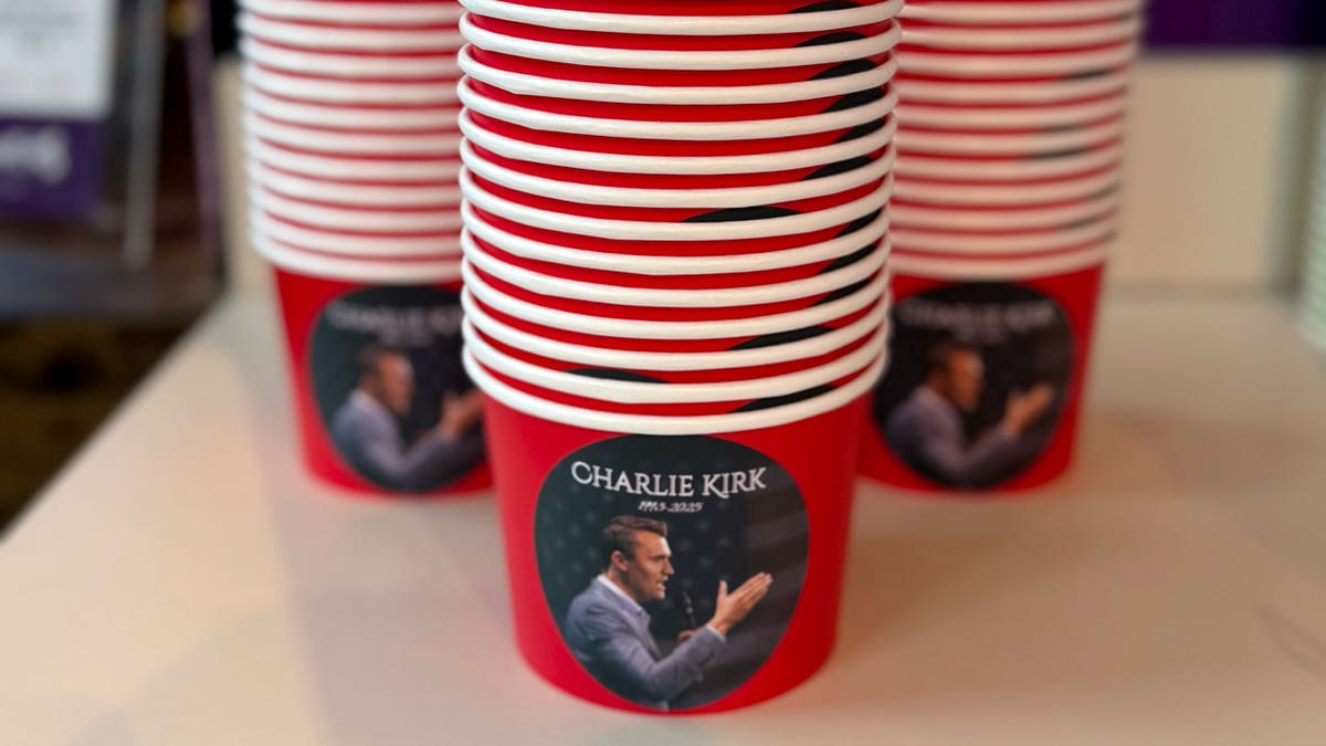 charlie kirk frozen yogurt cup legacy