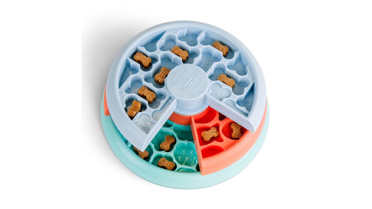 This challenging puzzle makes your dog work for their treats.