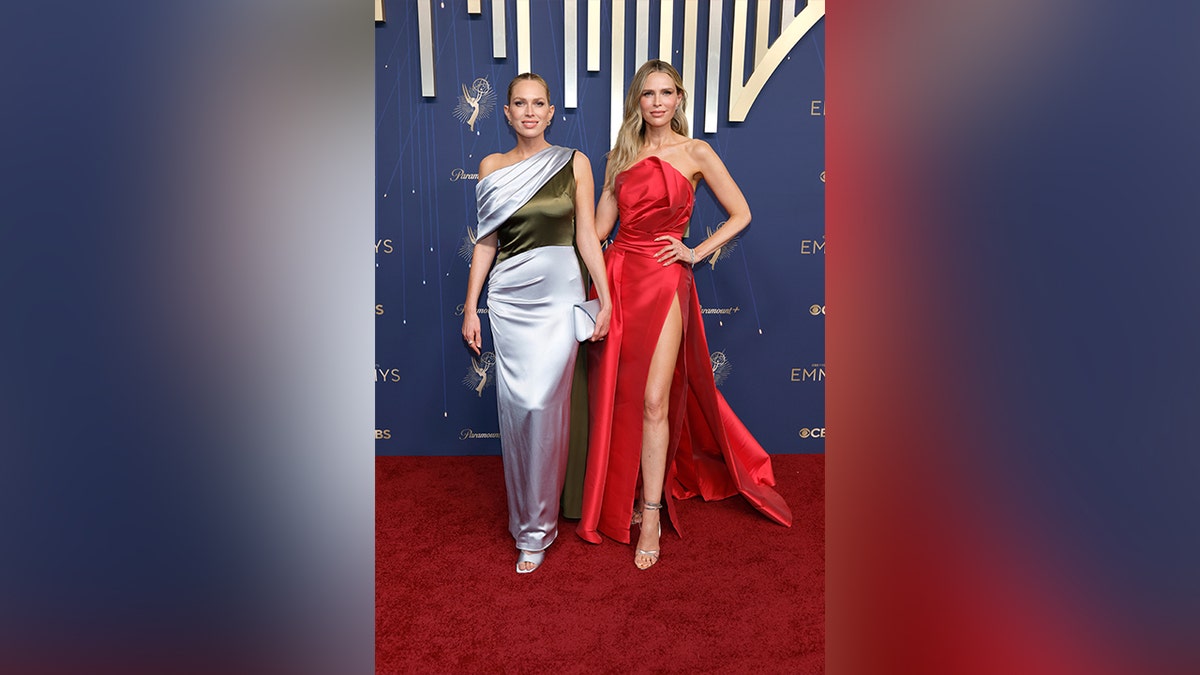 Erin and Sara Foster on the red carpet at the Emmy Awards.