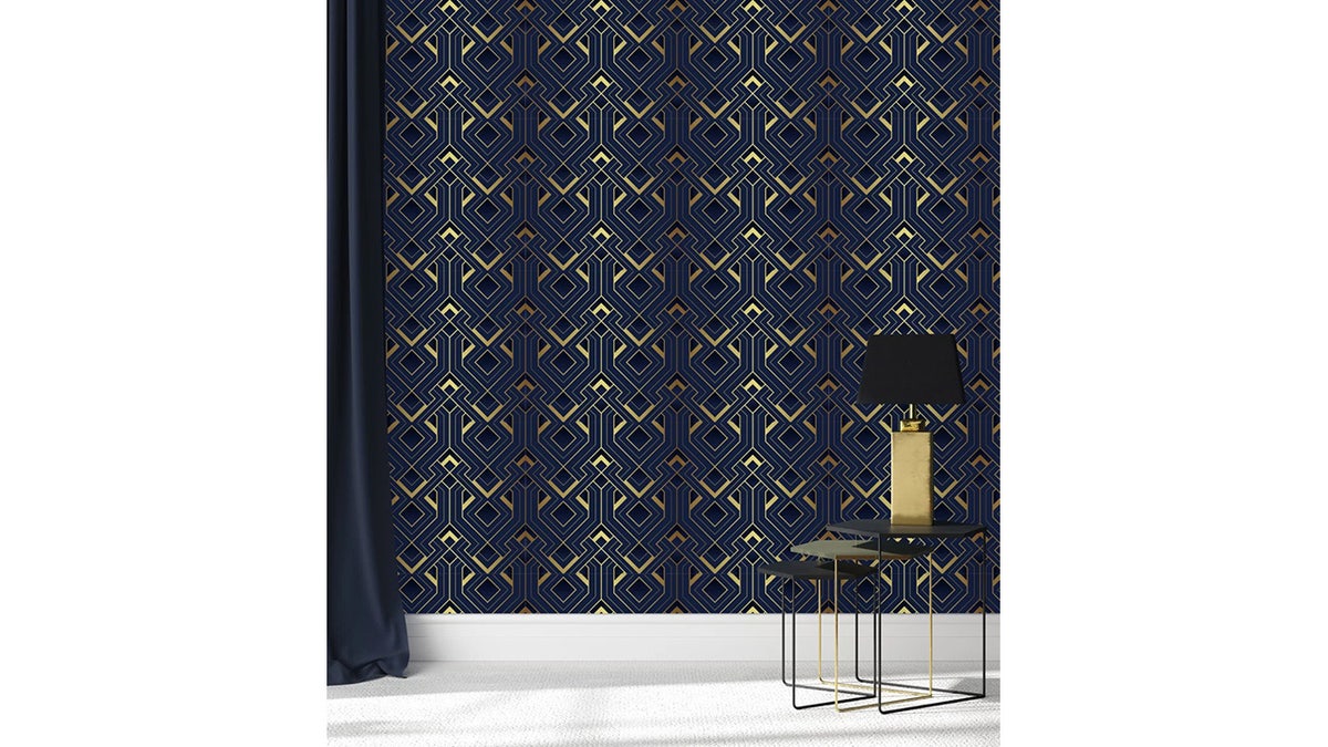 Add a focal point with peel-and-stick tiles.
