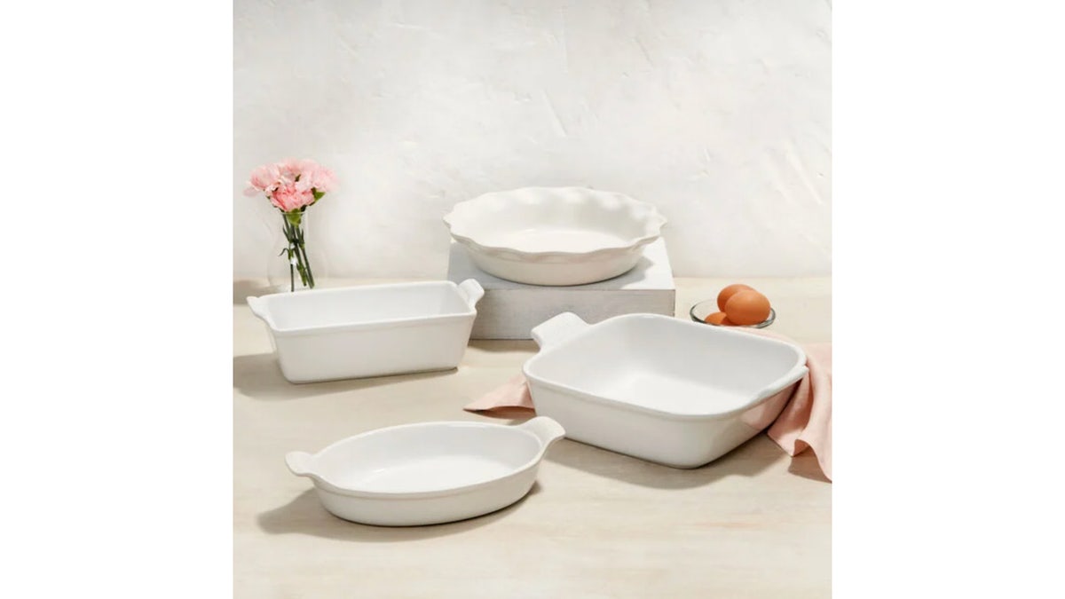 This set includes four bakeware pieces.