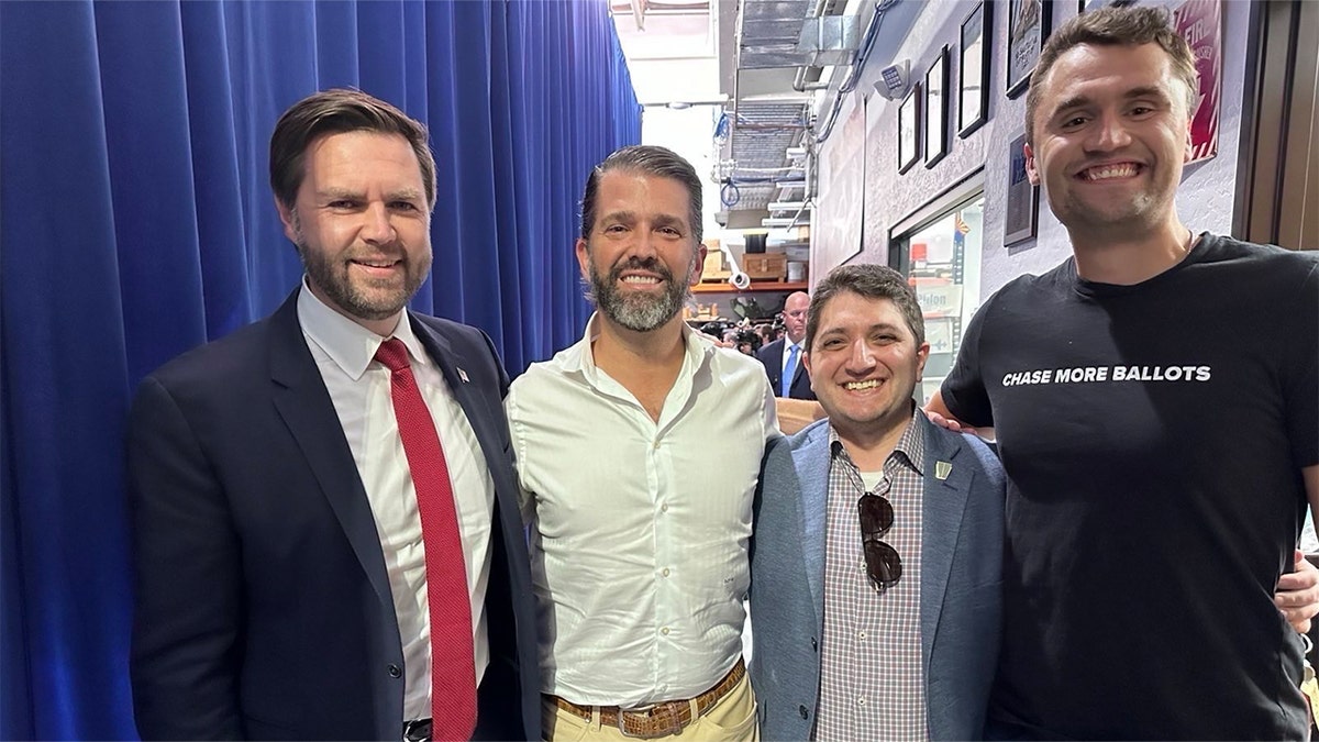 JD Vance, Donald Trump Jr., Andy Surabian, Charlie Kirk