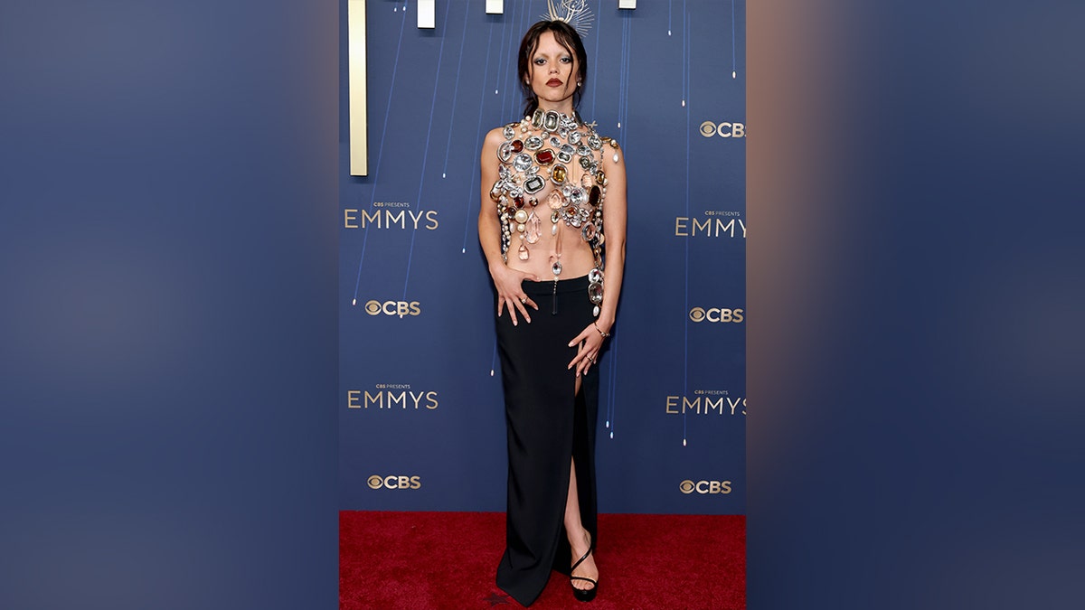 Jenna Ortega at the Emmy Awards in 2025