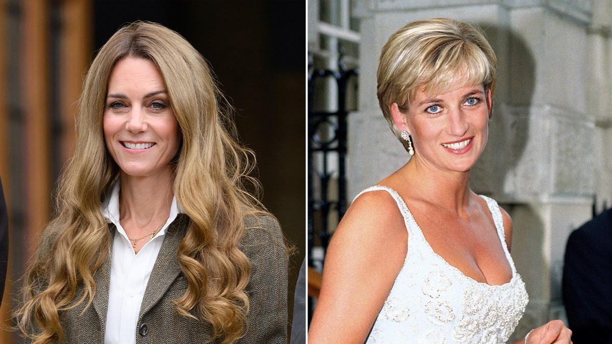 Kate Middleton next to Princess Diana
