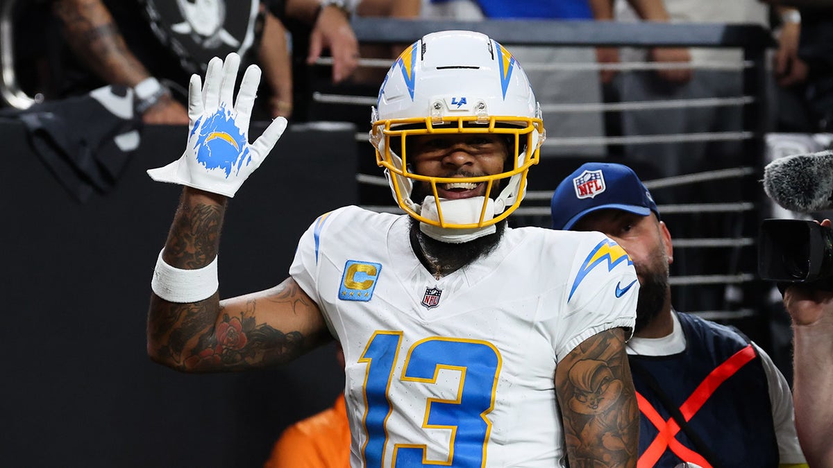 Keenan Allen waves to camera