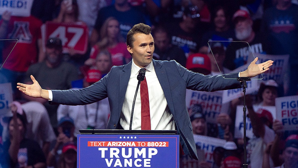 Charlie Kirk speaks at Trump event