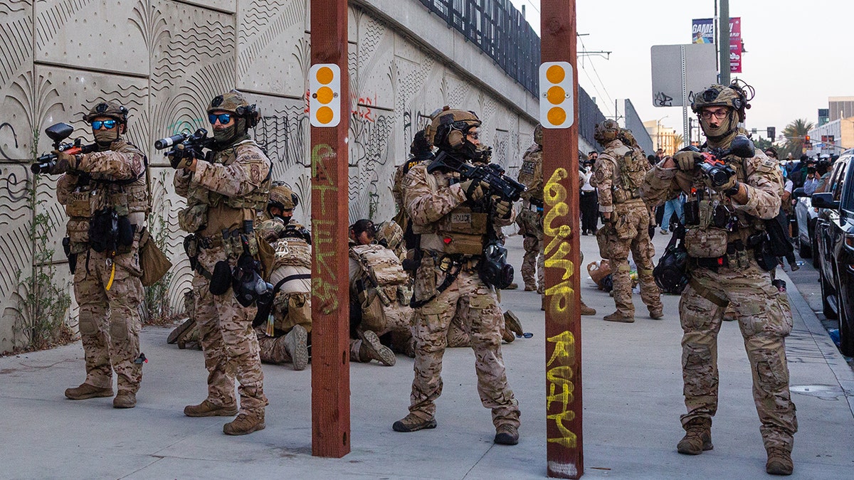 National Guard on duty during riots and protest.