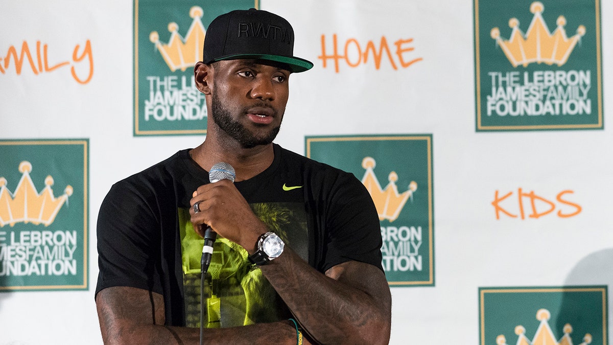 LeBron James in Akron in 2014