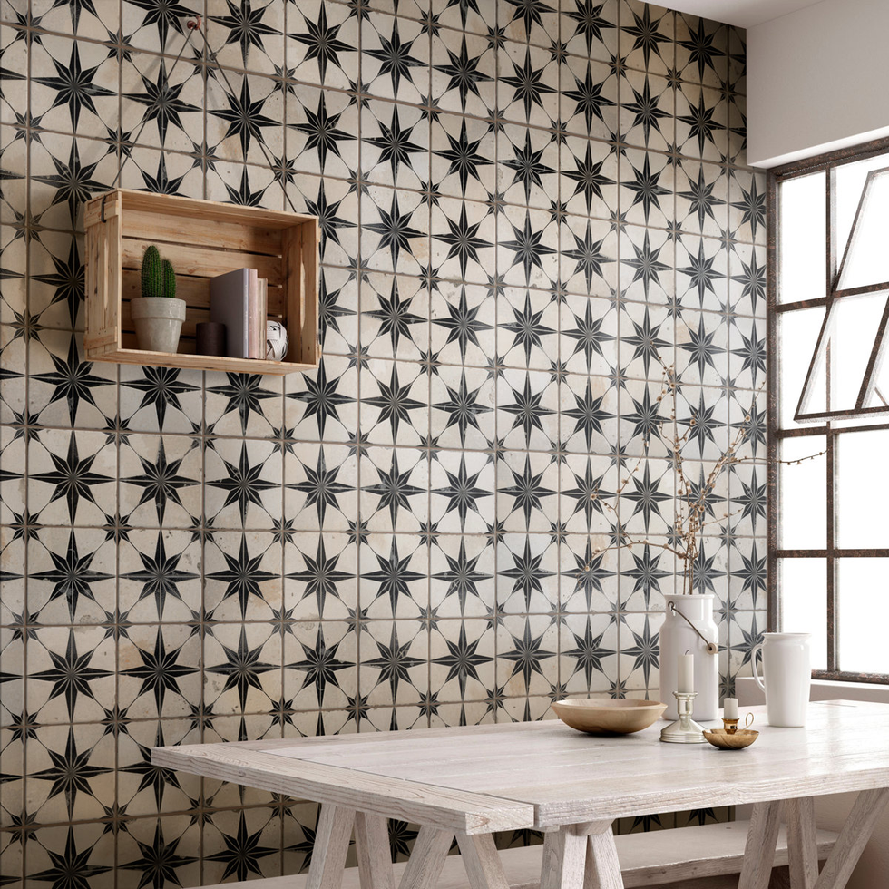 statement tile backsplash