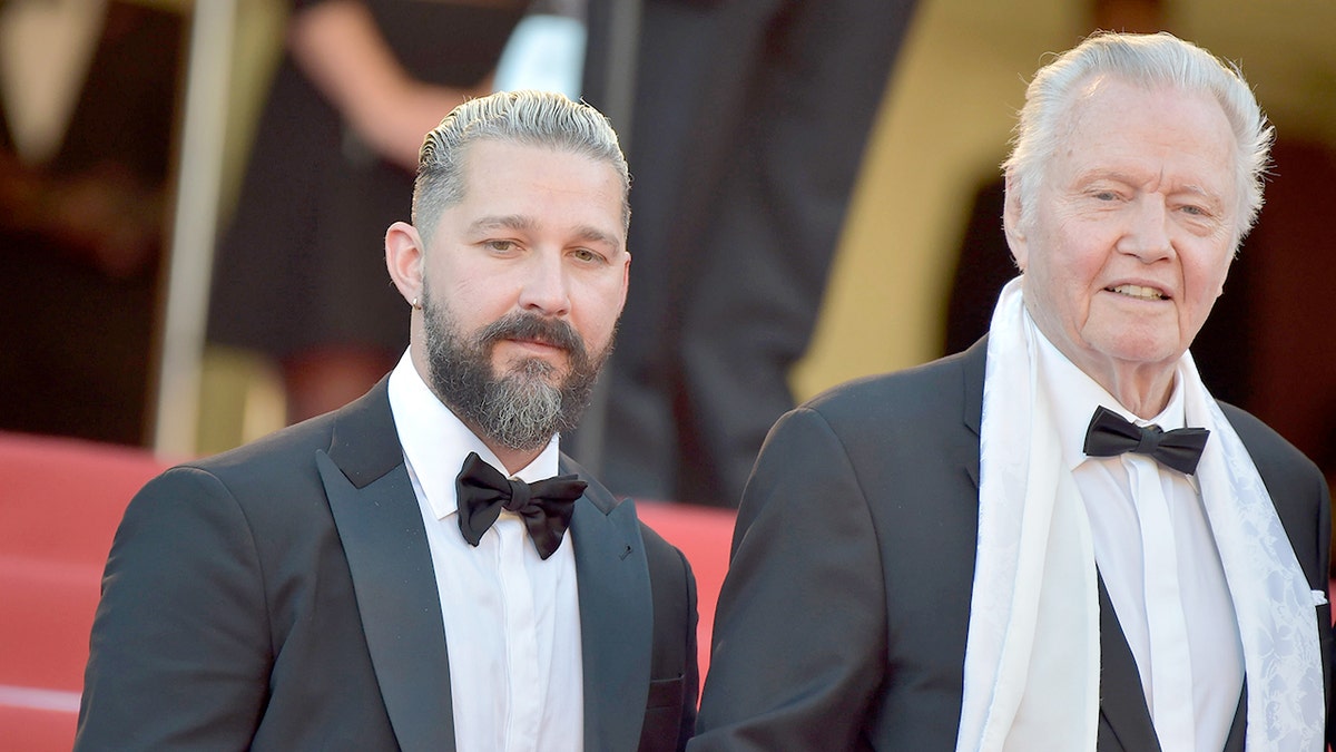 Shia LaBeouf and Jon Voight at the 2024 premiere of "Megalopolis"