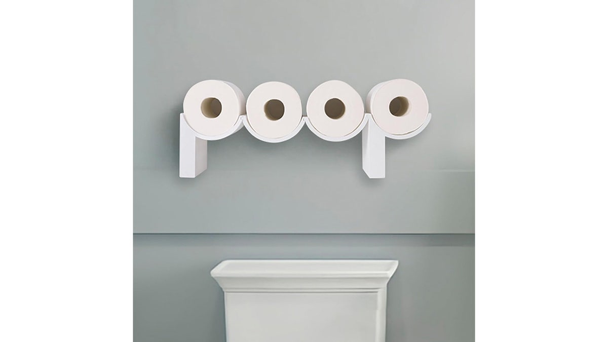 Make your bathroom shelving fun.