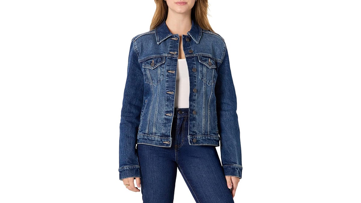 A trucker jean jacket has plenty of pockets and is great for cool fall days. 