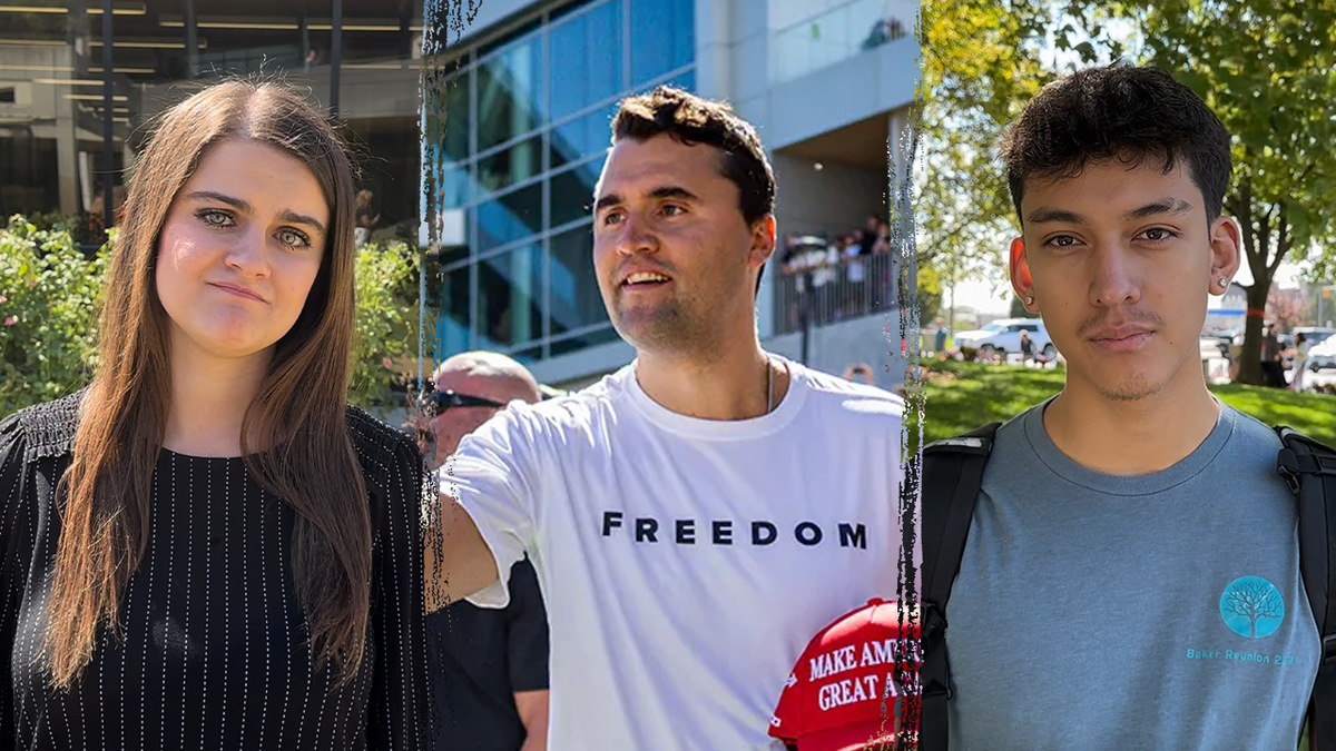 UVU Students and Charlie Kirk