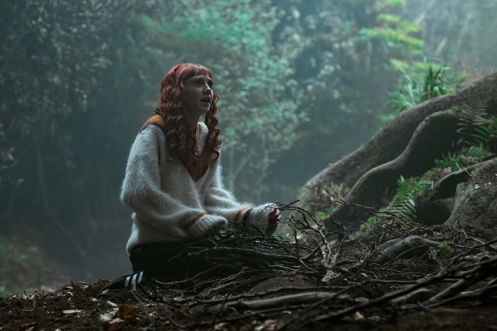 wednesday. evie templeton as agnes in episode 208 of wednesday. cr. helen sloan/netflix © 2025
