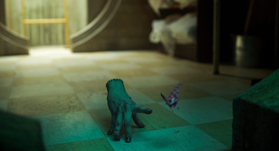 wednesday. thing in episode 207 of wednesday. cr. courtesy of netflix © 2025