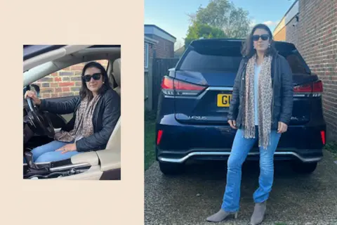 Lucia Barbato with her car