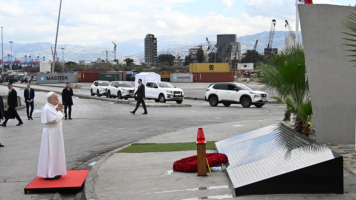 Pope Leo XIV commemorate victims of 2020 explosion in Beirut.